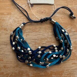 Mia Collection Leather Strand Slider Bracelet